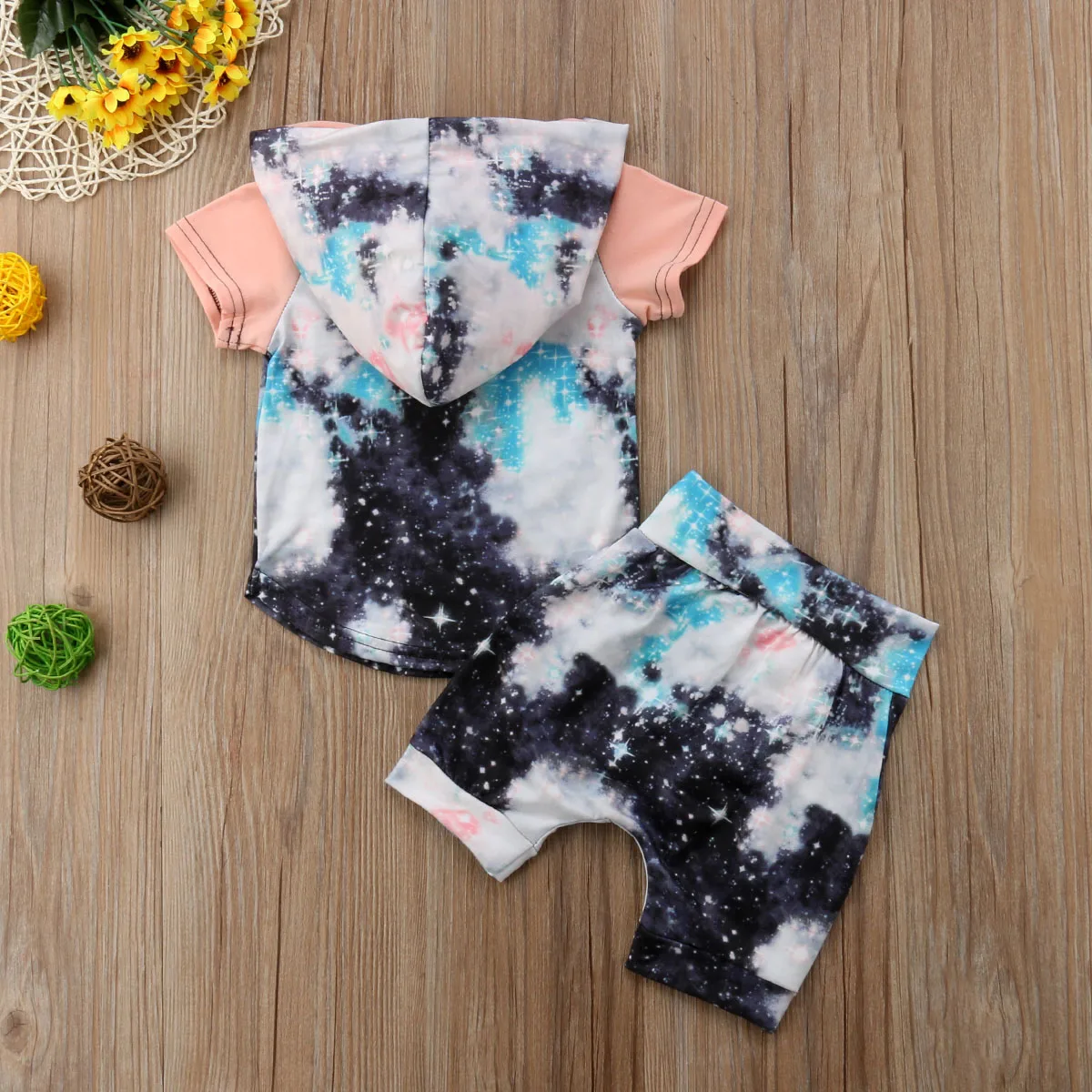 2018 Brand New Toddler Infant Kids Baby Boy Hoodie Tops Pants 2Pcs Outfits Clothes Sets Summer Graffiti Stars Sunsuit 6M-4T | Детская