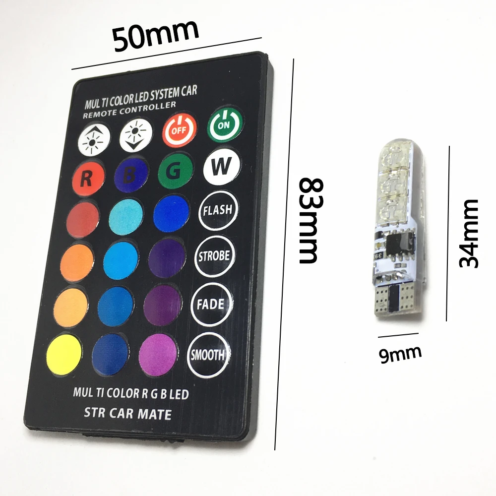 Светодиодная сигнальная лампа T10 5050 SMD 2 шт. для чтения с клиновидным цоколем