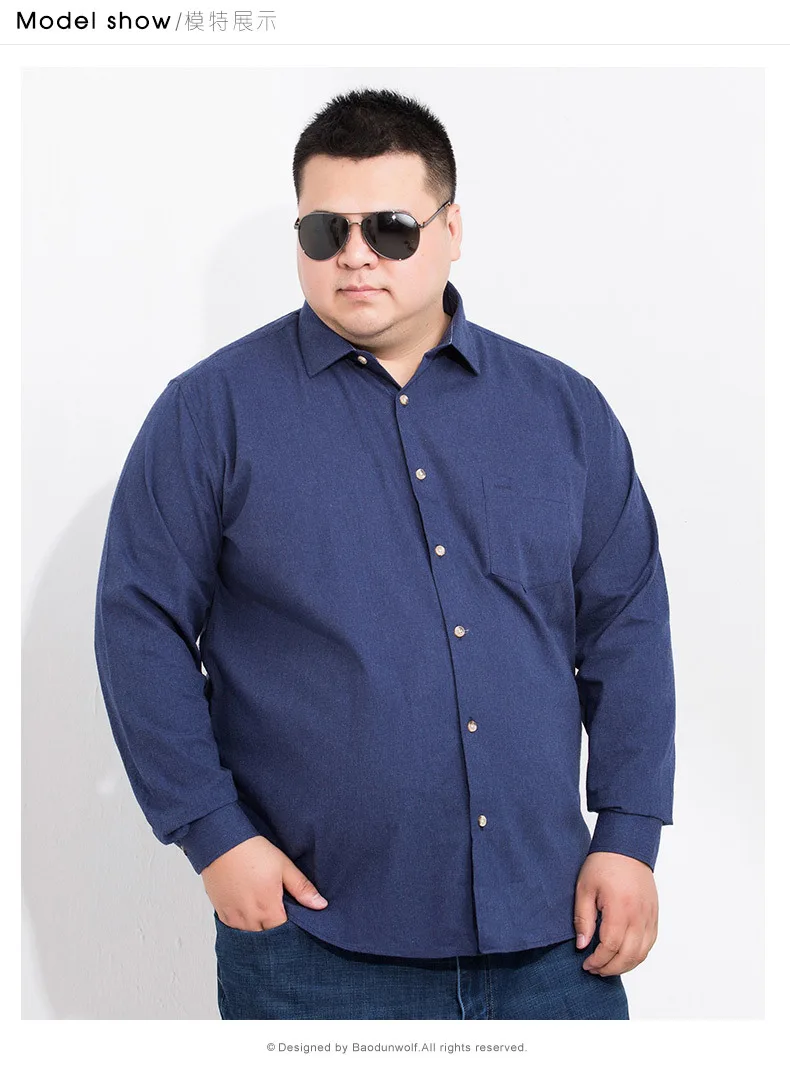 8XL 6XL 5XL мужская рубашка с французскими запонками Мужская Однотонная длинным