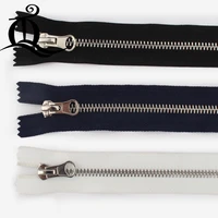 15cm 45cm 1pcs closed end brand metal zippers with pearl slider multi color 5 zippers for diy sewing 10 mix colors available