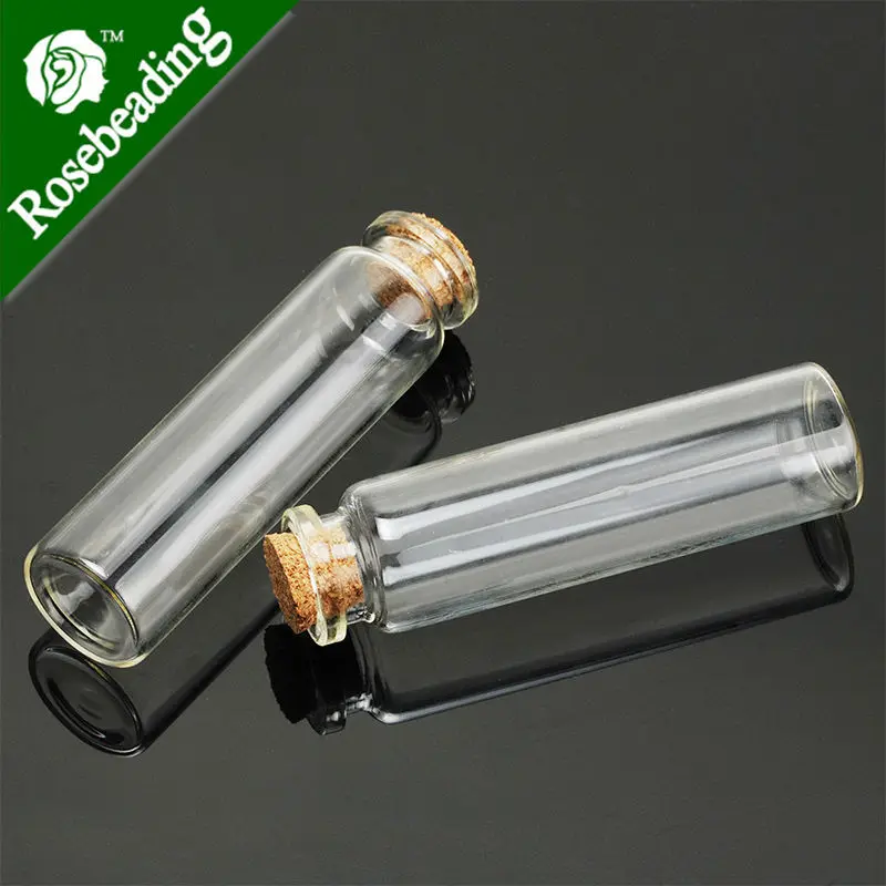 Маленькая стеклянная бутылка 22 мм бутылки для желаний разные высоты пустая с