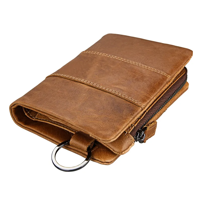Bisi Goro 2021 Men Crazy Horse Handmade Leather Wallets Multi-Functional Cowhide Coin Purse Genuine Wallet For | Багаж и сумки