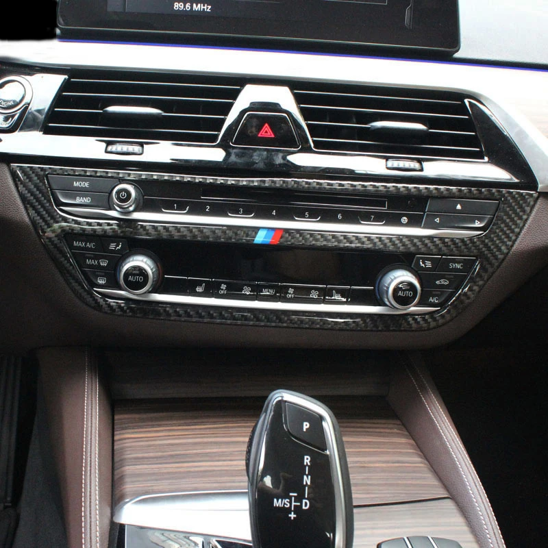 Для BMW E60 F10 F18 G30 внутренняя отделка углеродное волокно кондиционирование CD панель