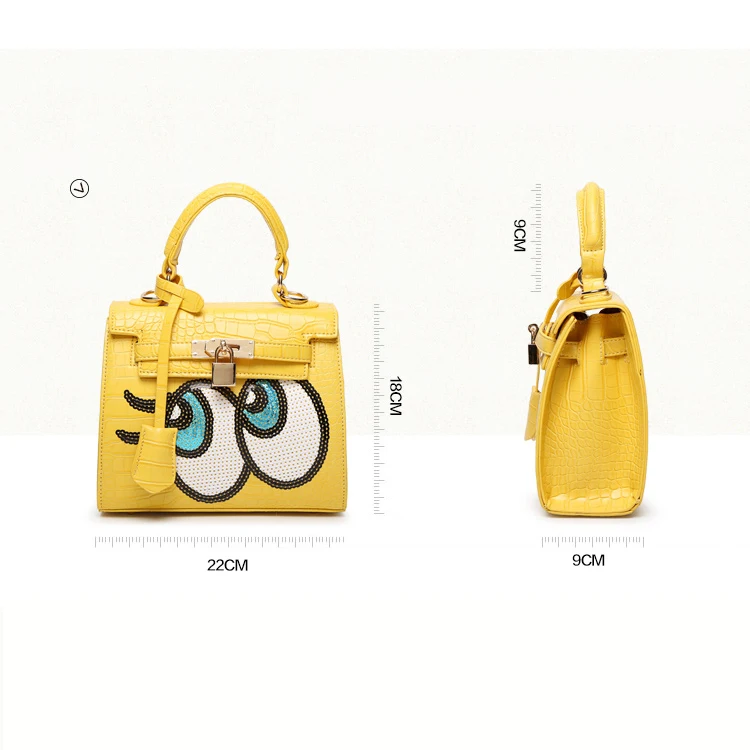 Новинка 2017 года Для женщин сумки большой глаз мультфильм шаблон сумка женская на