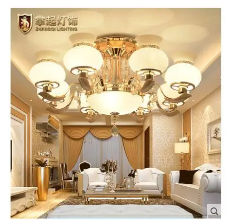 

The living room ceiling style crystal lamp simple modern American restaurant bedroom living