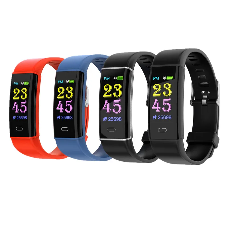 Bluetooth умный Браслет цветной экран монитор сердечного ритма артериального