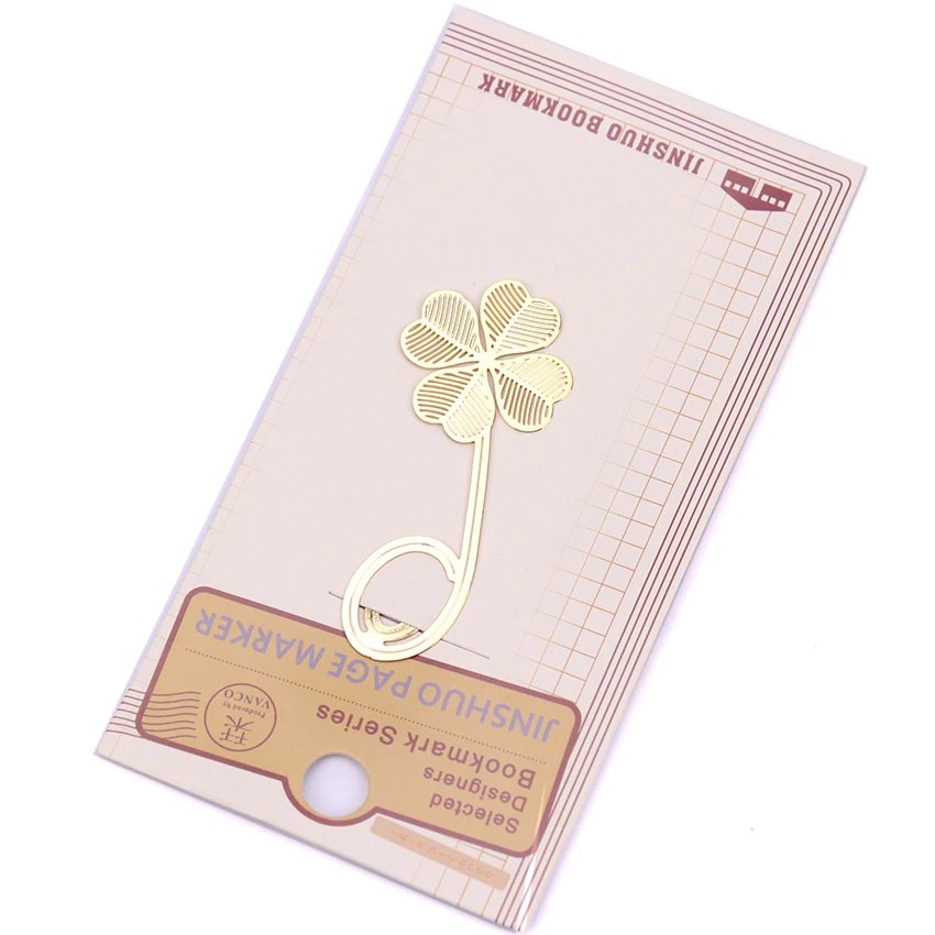 1 шт. модный металлический полый четырехлистный клевер закладка для чтения