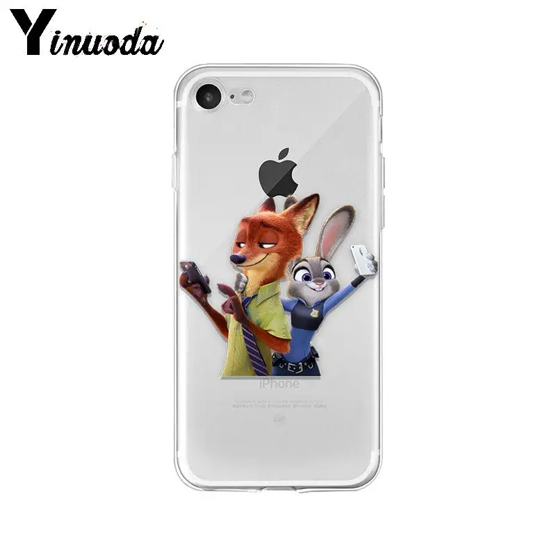 2 Yinuoda Zootopia Zootropolis мультфильм лиса кролик чехол для телефона для Apple iPhone 8 7 6 6S Plus X XS max 5 5S SE XR - Цвет: 2