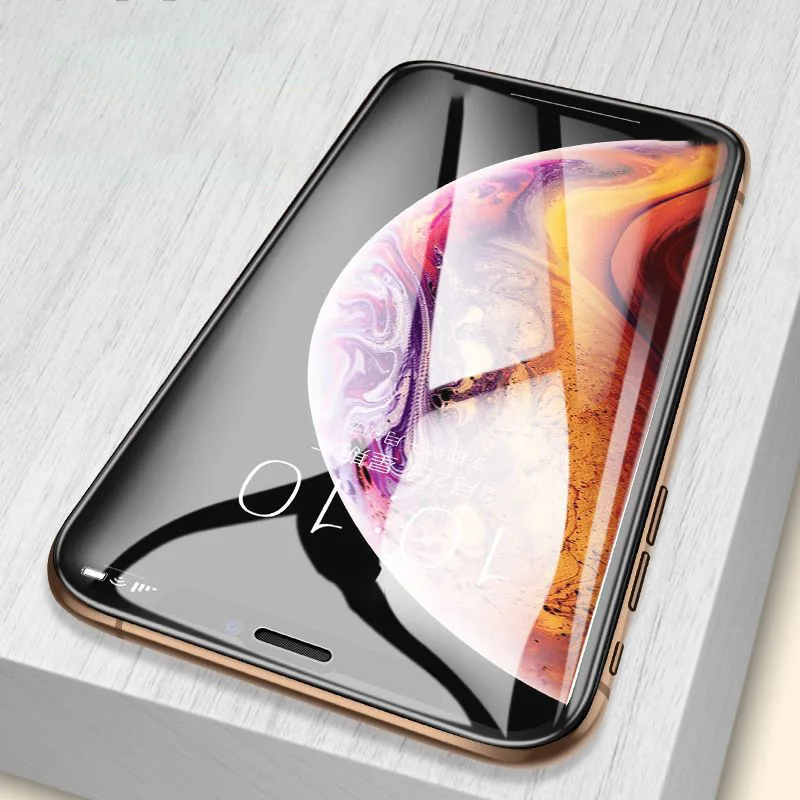 9D изогнутое полное покрытие из закаленного стекла для iPhone X XR Xs Max Защита экрана 8 7