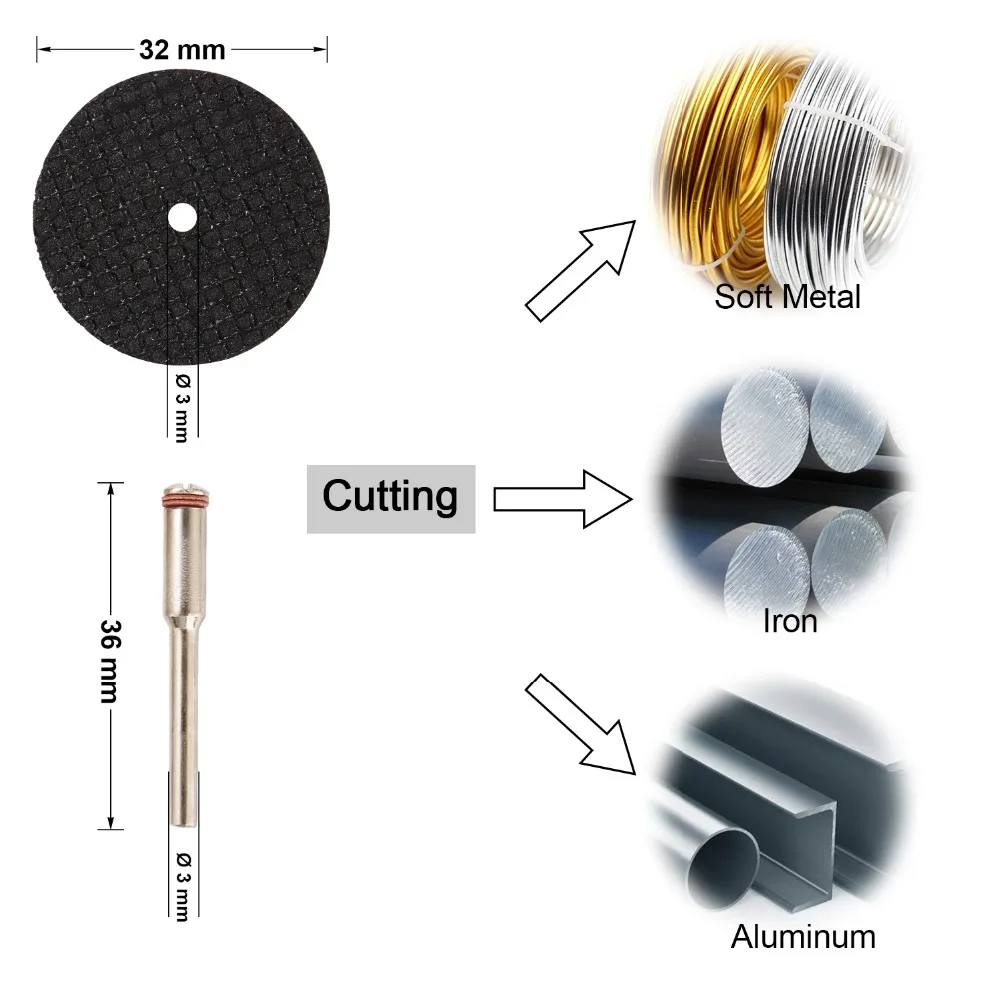 30 шт. аксессуары для Dremel HSS циркулярные пилы для дерева, металла, камня режущие пильные диски с оправкой для Dremel вращающиеся инструменты