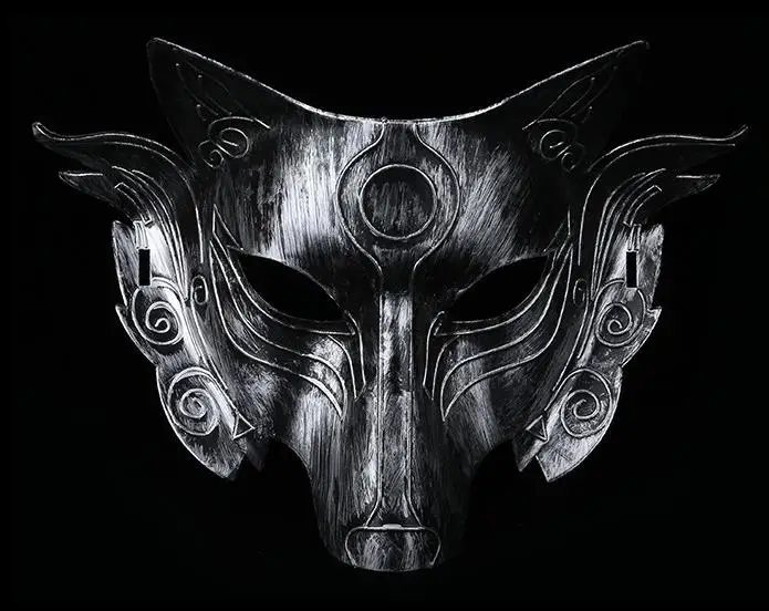 Маскарадная маска Samurai с головой волка для вечеринки на Хэллоуин выпускного