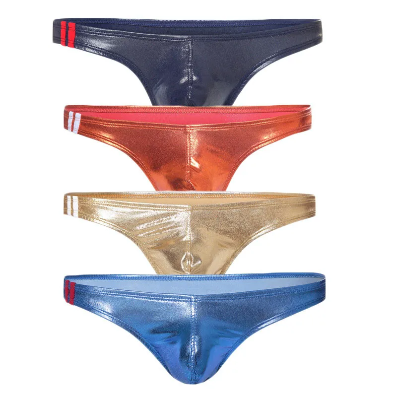 4PCS/Lot Sexy Men Underwear Bulge Pouch G-string Jockstraps Briefs Underpants Triangle for Men's Lingerie Panties Briefs Thong