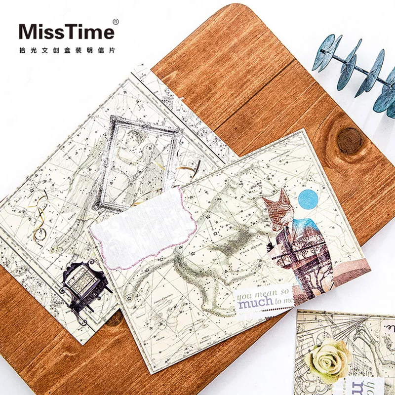 30 шт./лот новинка винтажные европейские марки открытка поздравительная