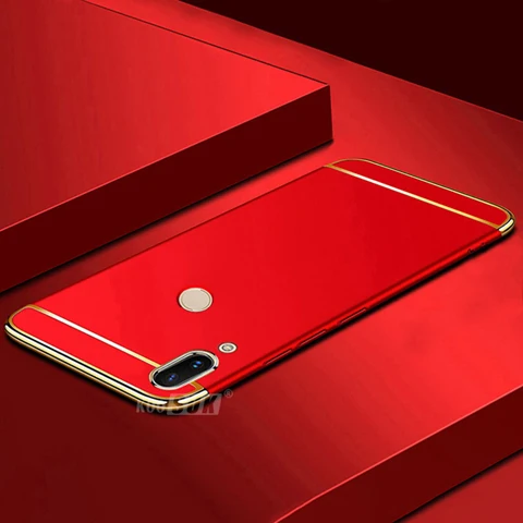 3-в-1 чехол для телефона для Xiaomi Redmi Note 7 note7 PC жесткий матовый чехол-накладка для Xiaomi Redmi Примечание 7 про защитный чехол Coque - Цвет: Red