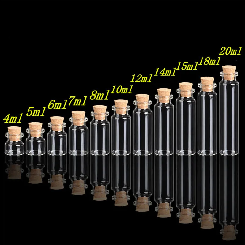 Маленькие стеклянные бутылки с пробкой 4 мл 5 6 7 8 10 12 14 15 18 20 мл|bottle with|bottle with corkbottle