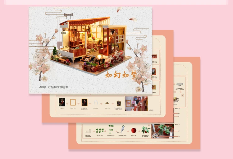Cutebee кукольный дом мебель миниатюрный кукольный домик DIY миниатюрный дом комната коробка театр игрушки для детей наклейки кукольный домик NJN4