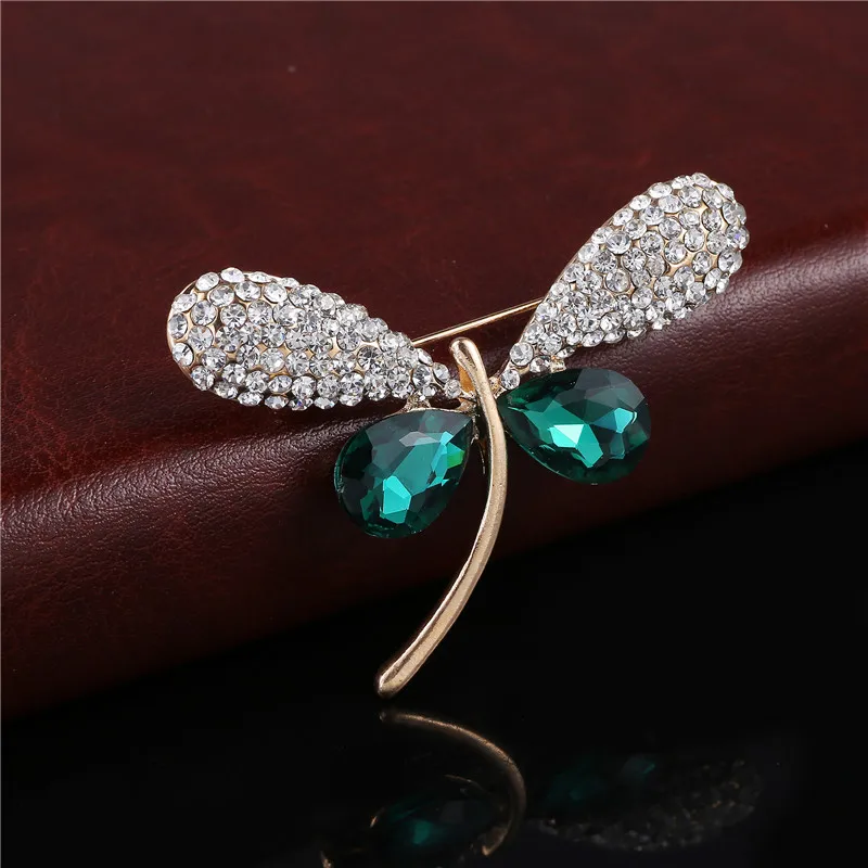 Стрекоза со стразами броши для женщин брошь в форме насекомого стеклянные