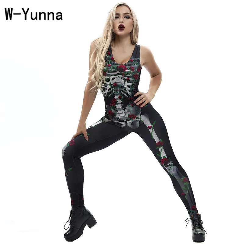 Женская модная одежда W Yunna новые эластичные комбинезоны с цветочным рисунком