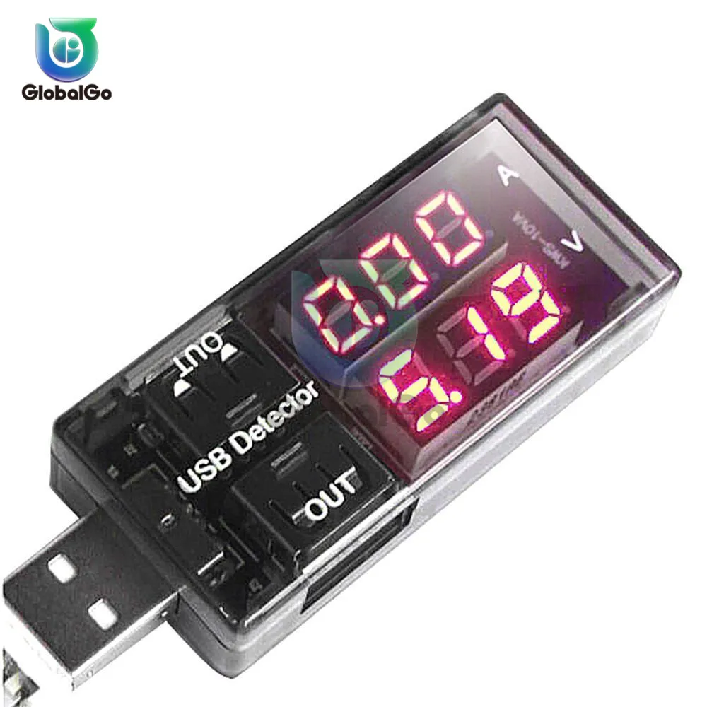 USB Тестер Dc двойной цифровой вольтметр Амперметр Напряжение измеритель тока светодиодный цифровой вольтметр USB детектор мощности батарея