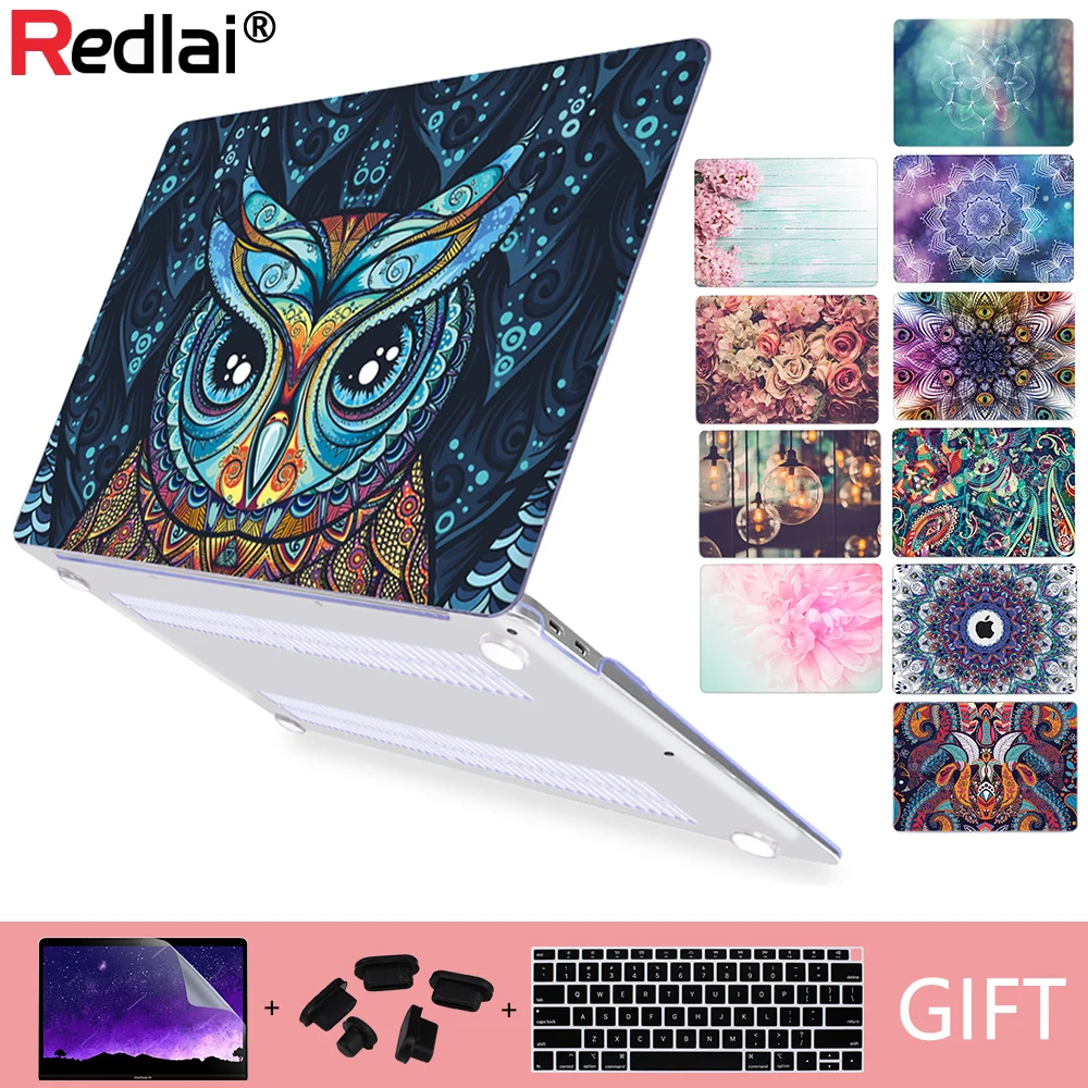 

Redlai Owl Printed Pattern Hard Shell Case for MacBook Air 13 inch A1932 A1466 A2179 2020 Caver for Mac Pro 16 inch A2141 Case
