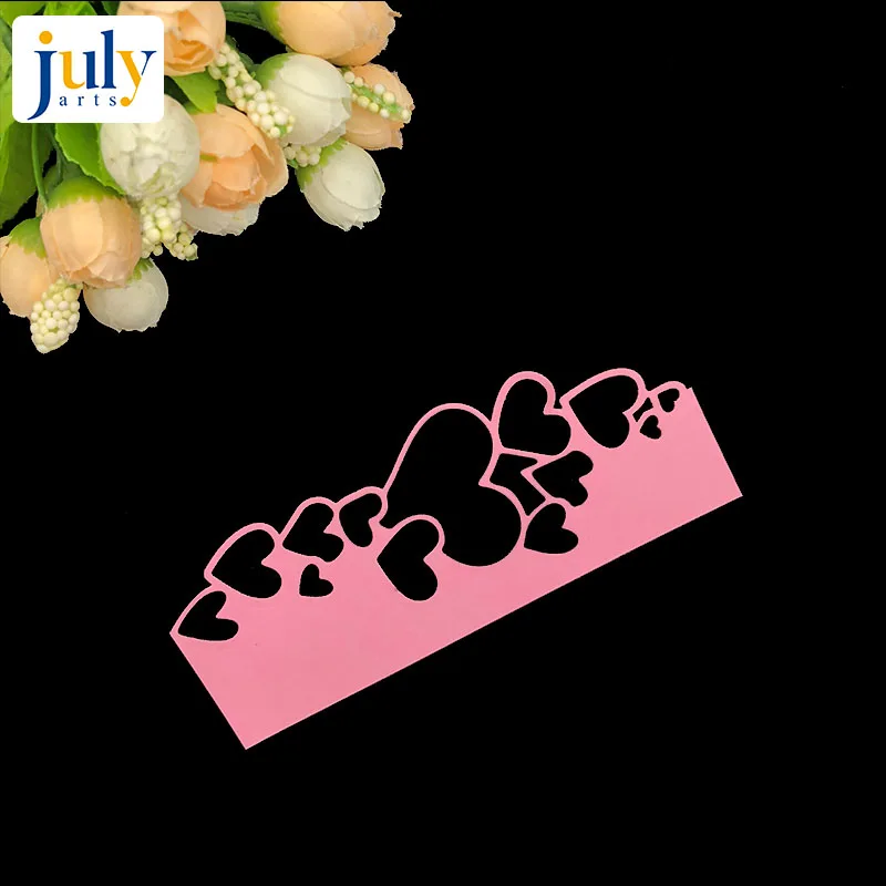 Julyarts трафарет с рамкой в форме сердца для самостоятельного скрапбукинга