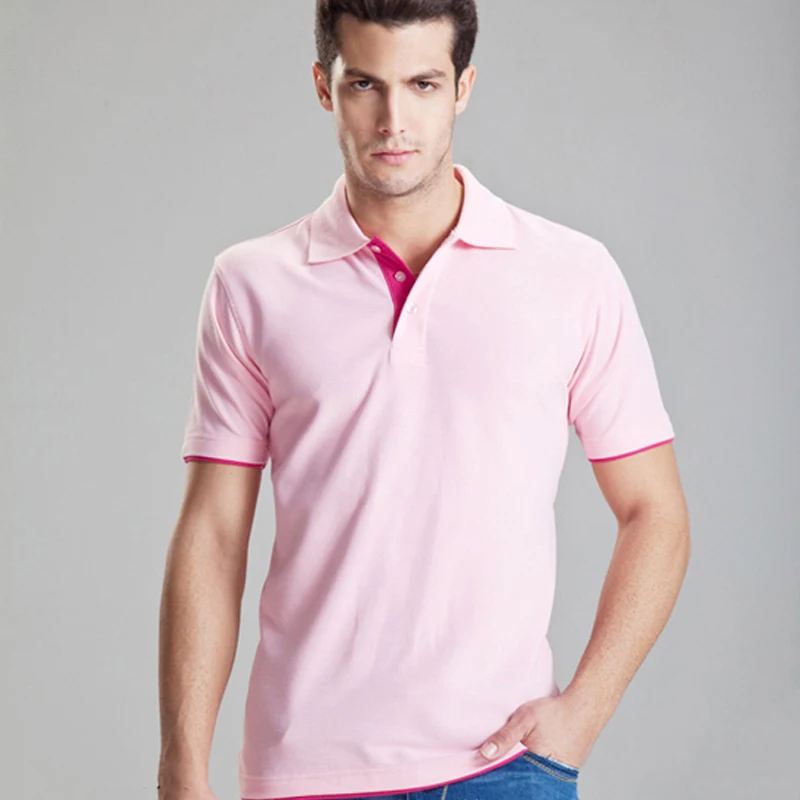 Brand Clothing Polo Homme Solid Wholesale Shirt Casual Men Tee Tops Cotton Slim Fit 102TBG | Мужская одежда