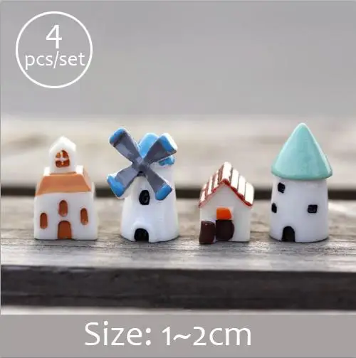 BAIUFOR миниатюрные животные Сказочный Сад Miniaturas микро пейзаж из мха diy Террариум аксессуары фигурки для домашнего декора - Цвет: house