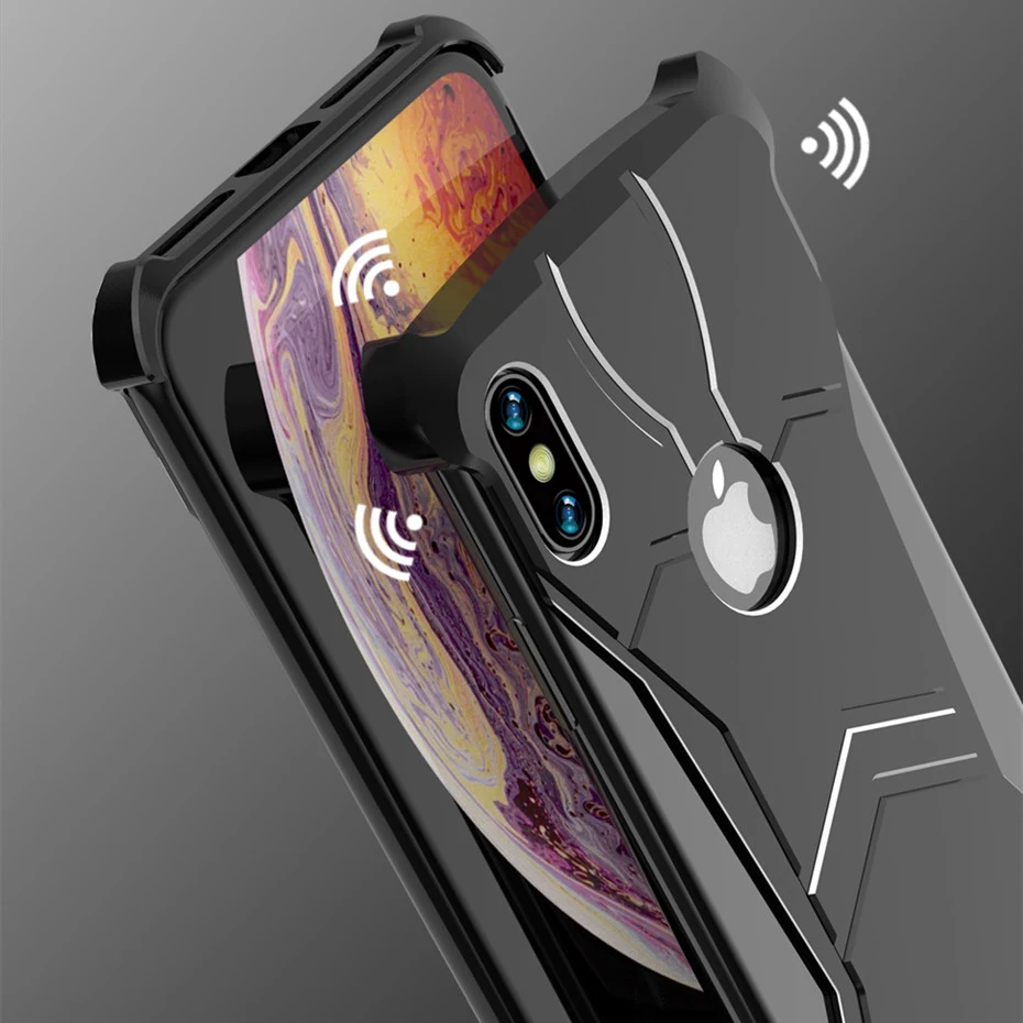 R-Just Magnetic Phone Case For iPhone Xs Max XR Ultra-Thin Magnet Metal Bumper Back Cover X 7 8 Plus Coque |