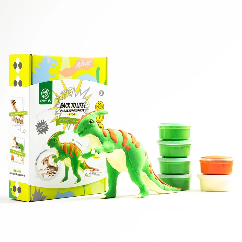 Robud DIY Parasaurolophus глина динозавр действие и Игрушка Рисунок Моделирование глины с 3D