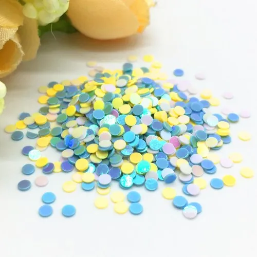 White blue yellow Пайетками мульти Размеры 1 мм 2 мм точка блеск для ногтей, блестящие туфли на плоской подошве с блестками из ногтей Красота наклейки для девушек декор для маникюра 10/20g - Цвет: White blue yellow