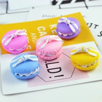 5pcs slime charms simulation macaron resin plasticine slime accessories for kids diy scrapbooking crafts