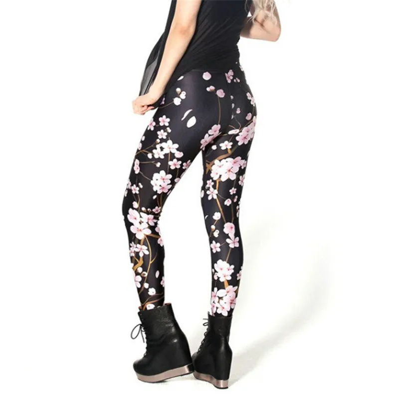 Леггинсы пиратские женские с цифровым принтом пикантные модные штаны черного