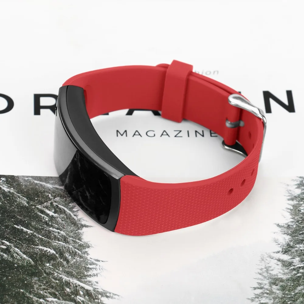 Ремешок спортивный для Samsung Gear Fit2 Pro роскошный силиконовый браслет Fit 2 SM-R360