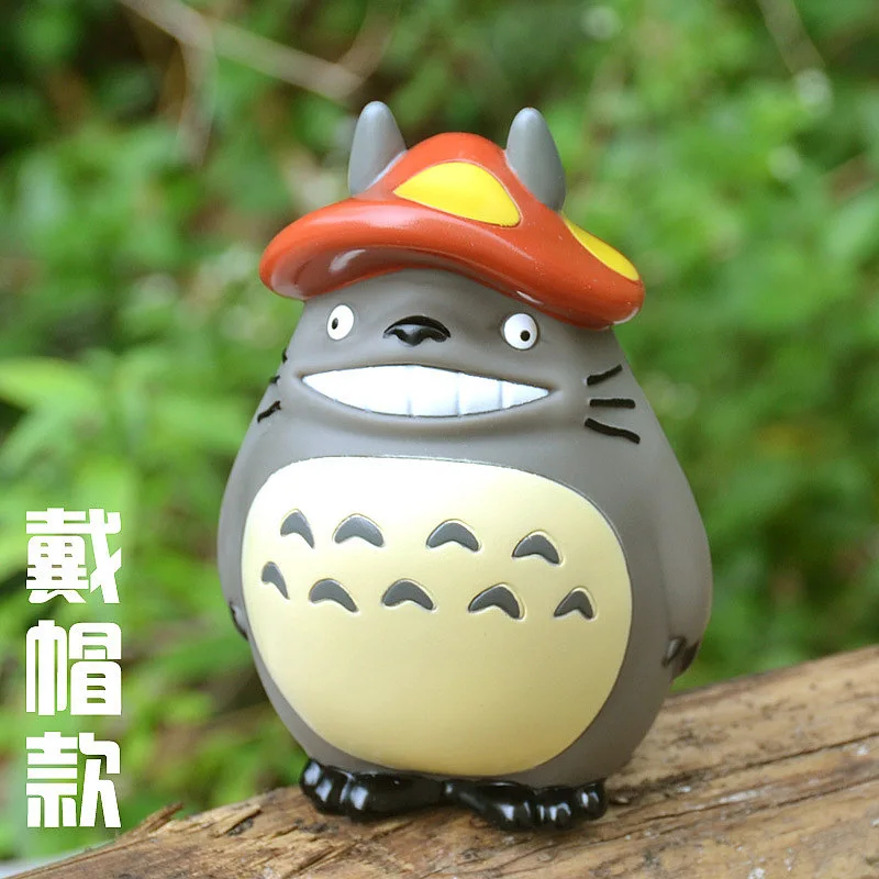 Mushroom Totoro Каваи аниме Тоторо без лица человек автомобиль украшения Мой сосед Тоторо кукла автомобиль интерьерные украшения милый мультфильм Авто аксессуары Игрушка - Название цвета: Mushroom Totoro