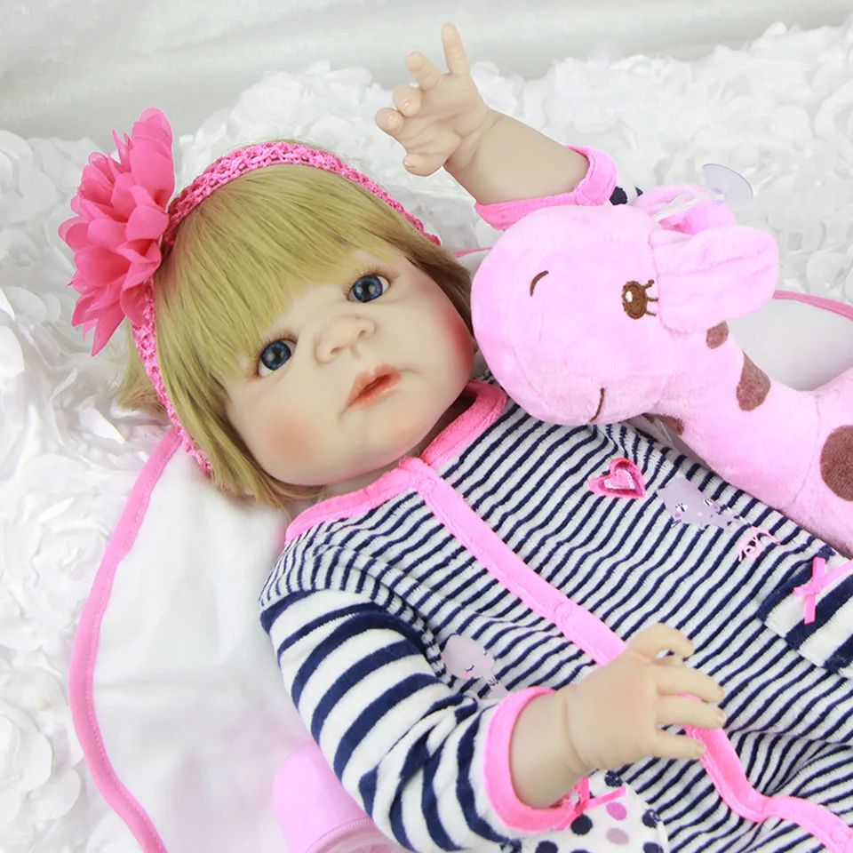 Силиконовая виниловая кукла bebes Reborn Реалистичная живая 23 дюйма Одежда для
