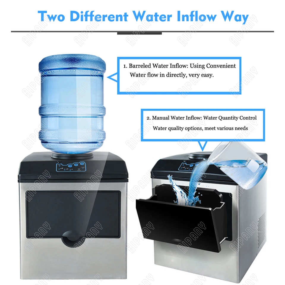 HZB25 electric bullet ice maker 25KG/24H portable ice making machine countertop ice machine silent automatic ice machine
