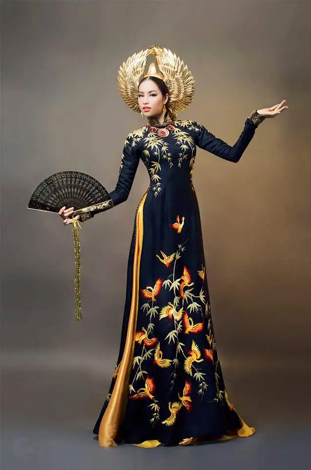 Вьетнамское платье Ципао aodai вьетнамское традиционное современного размера плюс