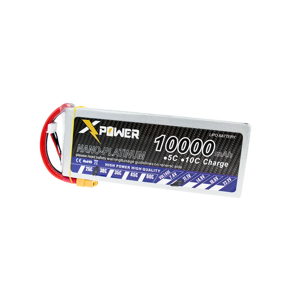 Lipo батарея 11 1 v 3s 10000mah 30C max 35C Xpower литиевые батареи XT60 T разъем для радиоуправляемых