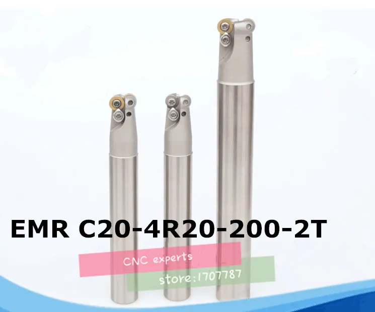 

EMR C20-4R20-200-2T R4 indexable End Mill,Milling tool,R4 Toroidal Cutter For Mill Machine,Dia 20mm,200mm RPMT0802MO Mill Cutter