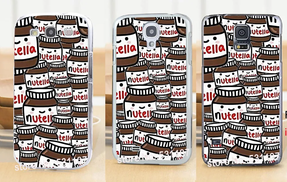 nutella Hard Skin stealth Transparent Cover Case for samsung galaxy s3 s4 s5 s6 s6Edge s7 |