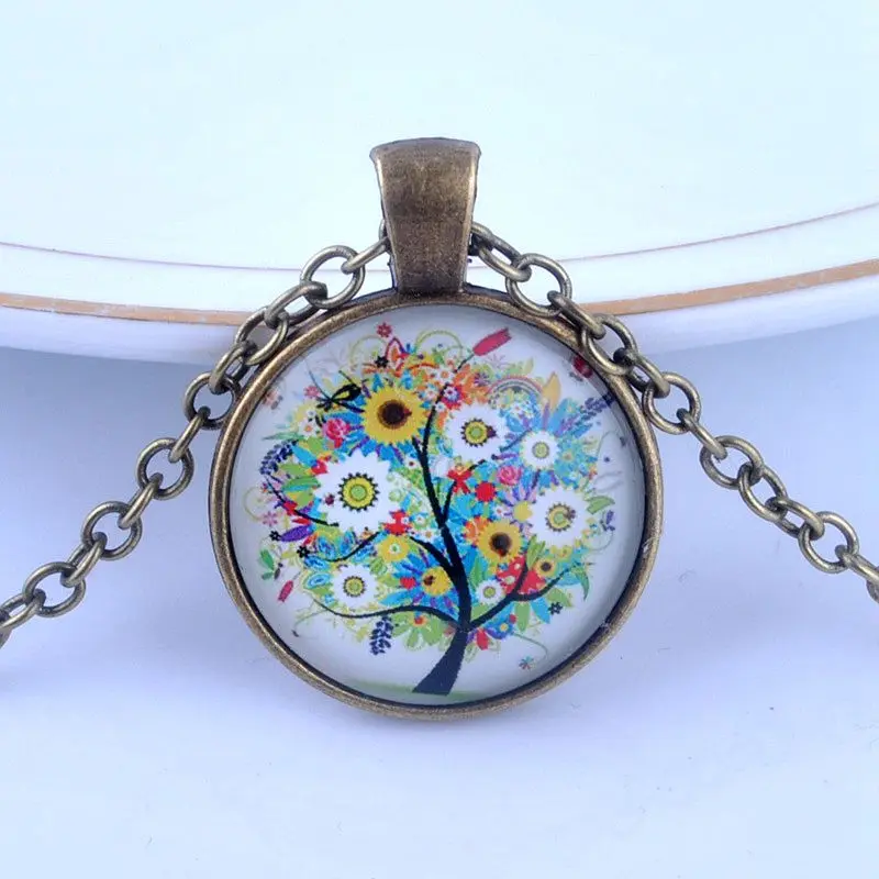 Ожерелье с подвеской винтажное бронзовое изображением дерева|fashion jewelry handmade|jewelry