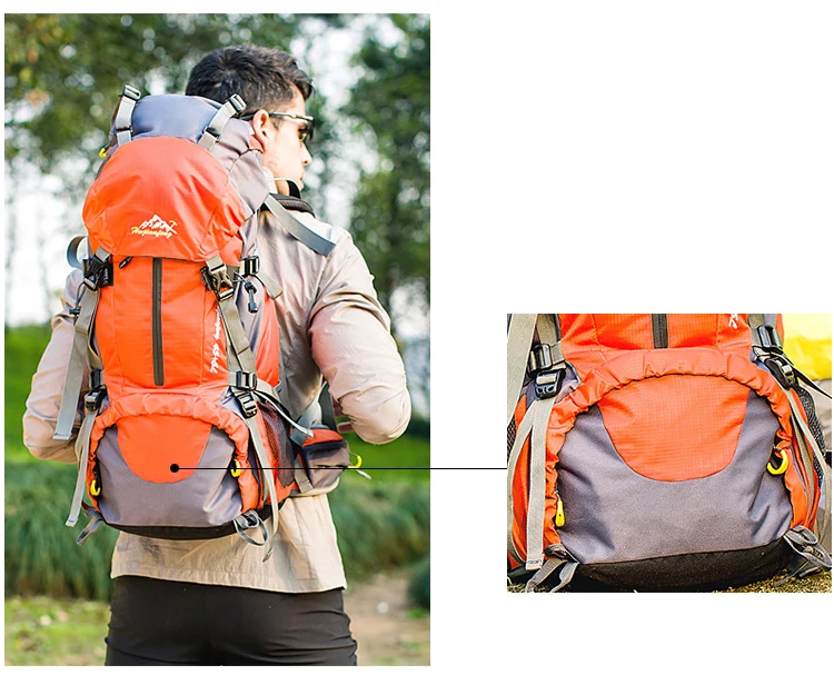 Водонепроницаемый походный рюкзак 50л, спортивная сумка для женщин и мужчин, походная сумка для альпинизма, рюкзак для альпинизма
