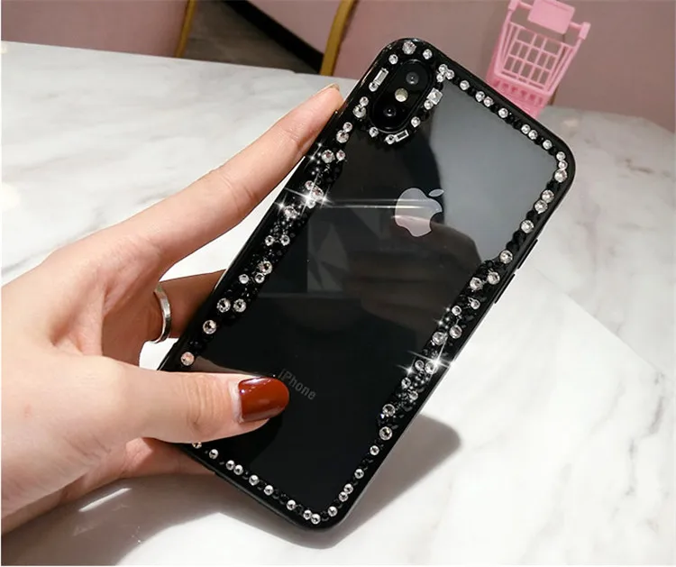 LaMaDiaa Bling Clear Phone Case For SamsungS6 S7 S8 S9 S10 Plus Lite Thin Slim Transparent Diamond Samsung Note5 8 9 10 | Мобильные