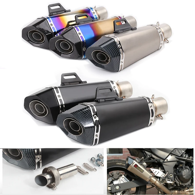 Выхлопная мото rcycle для Yoshimura глушитель титановый углеродный глушитель наклейка с DB Killer для Kawasaki ninja 300 escape moto