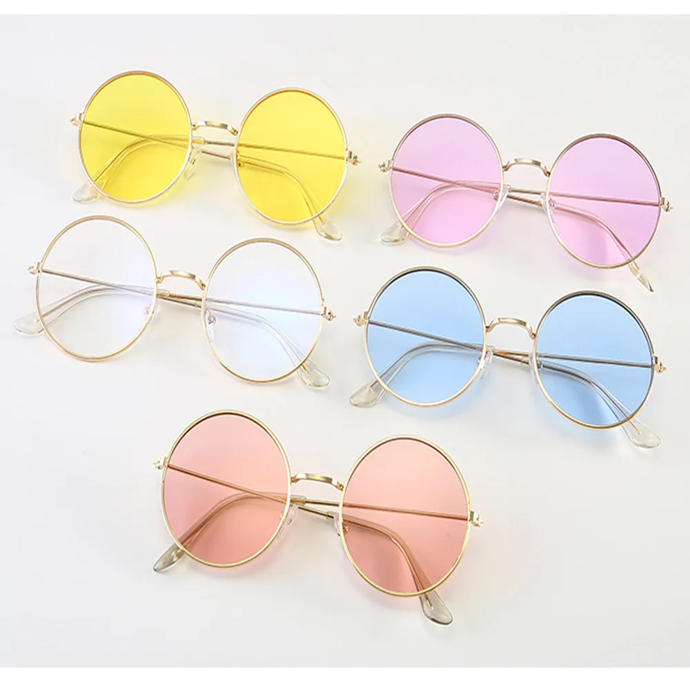 Sunglase Круглые новые солнцезащитные очки для женщин 2019 цветные линзы в стиле хип