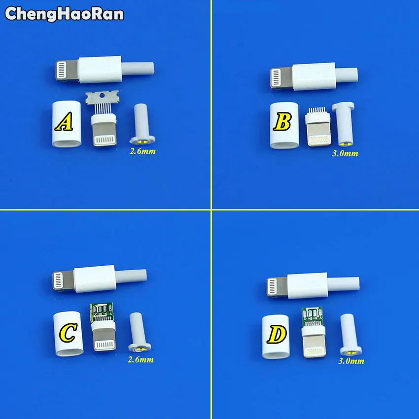 

ChengHaoRan 1set Welding Type 8Pin Male Plug USB Connector Adapter Converter for iphone 5 5s 6 6s plus 7 7plus