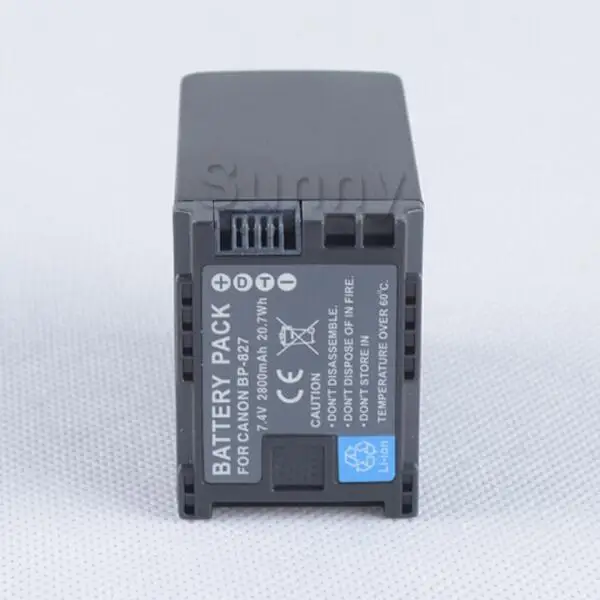Battery Pack for Canon BP827, BP-827 and VIXIA HF G10, G20, M30,M31,M32, M40,M41, M300,M301, M400 Full HD Flash Memory Camcorder