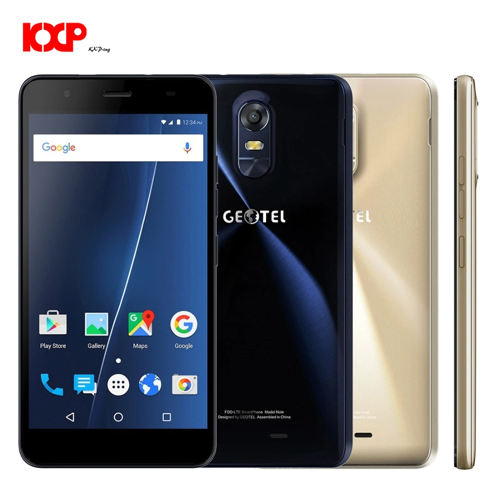 Geotel Примечание Мобильный телефон 5.5 дюймов HD MTK6737 4 ядра Android 6.0 3 ГБ Оперативная