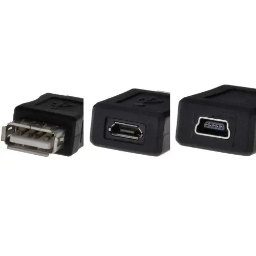 3 шт. USB A гнездо + флеш накопитель с гнездовым Micro Mini 5 контактный разъем адаптеры