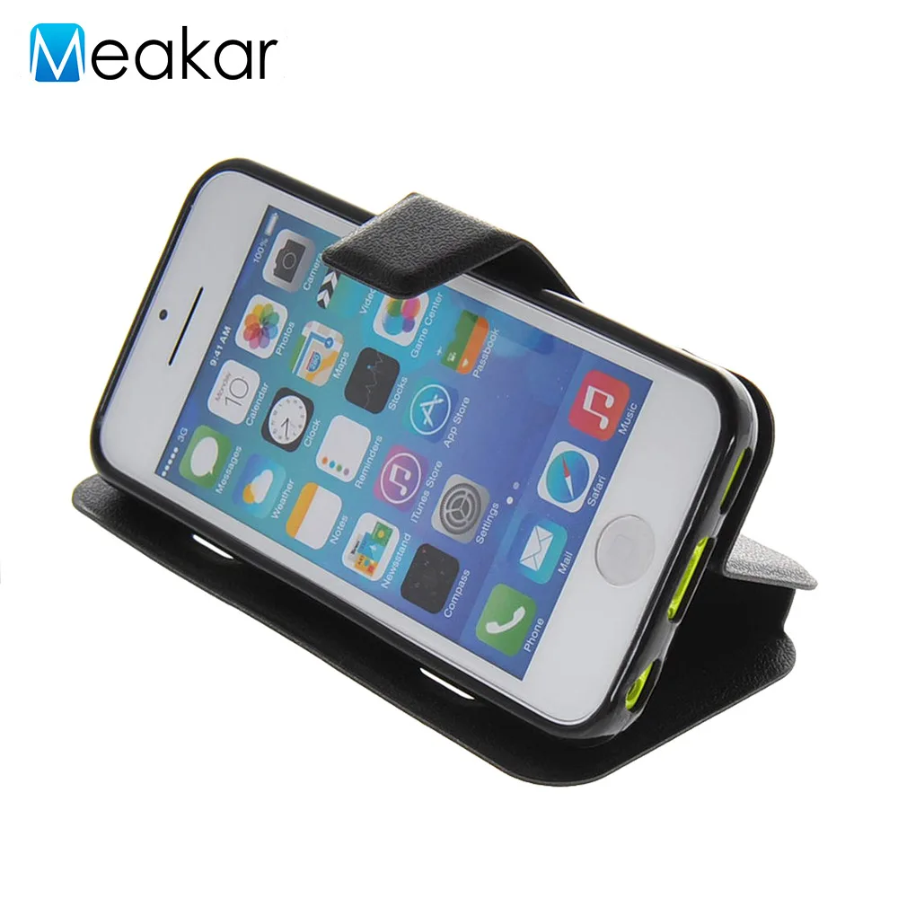 Двойное окно из искусственной кожи 4.0For iPhone 5C чехол для Apple задняя крышка сотового